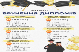 Графік вручення дипломів випускникам бакалаврату Київського національного лінгвістичного 