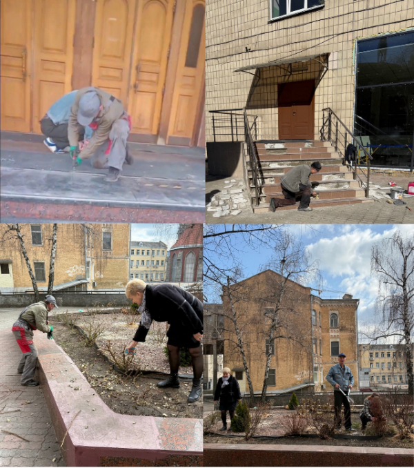 Весняні роботи з благоустрою в Університеті